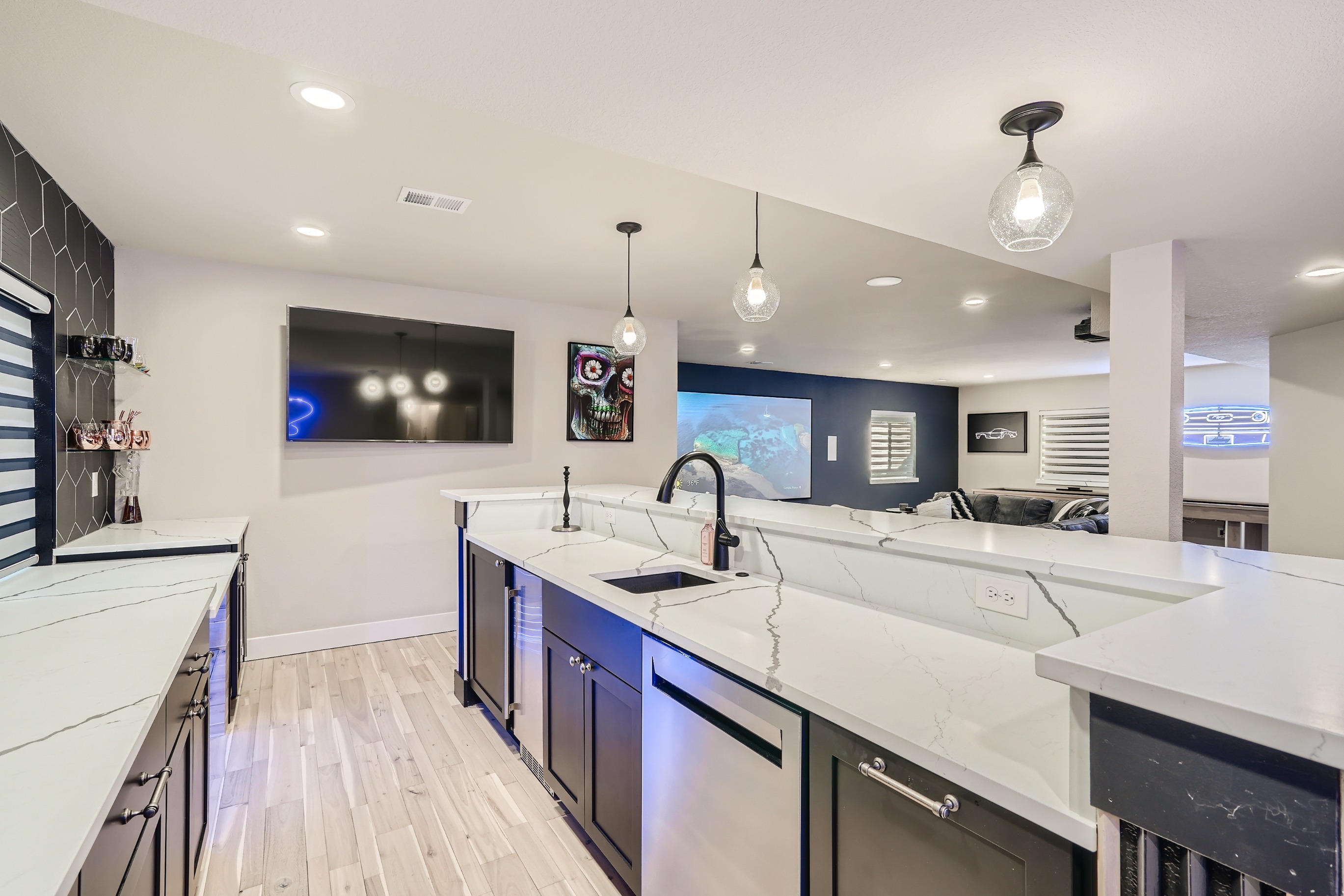 Darren | Luxury Basement Remodel with Custom Wet Bar & Entertainment Space - 7