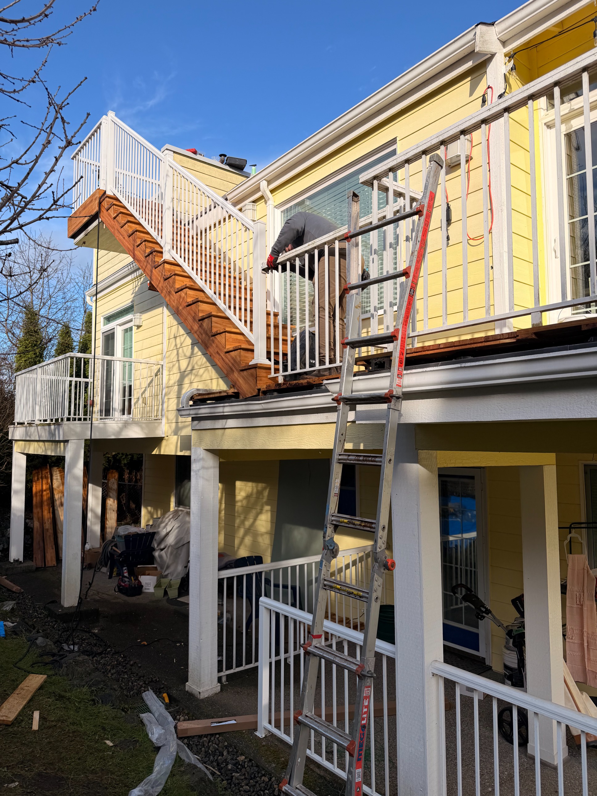 Eddie | Custom Rooftop Waterproof IPE Deck & Stair Reconstruction - 15