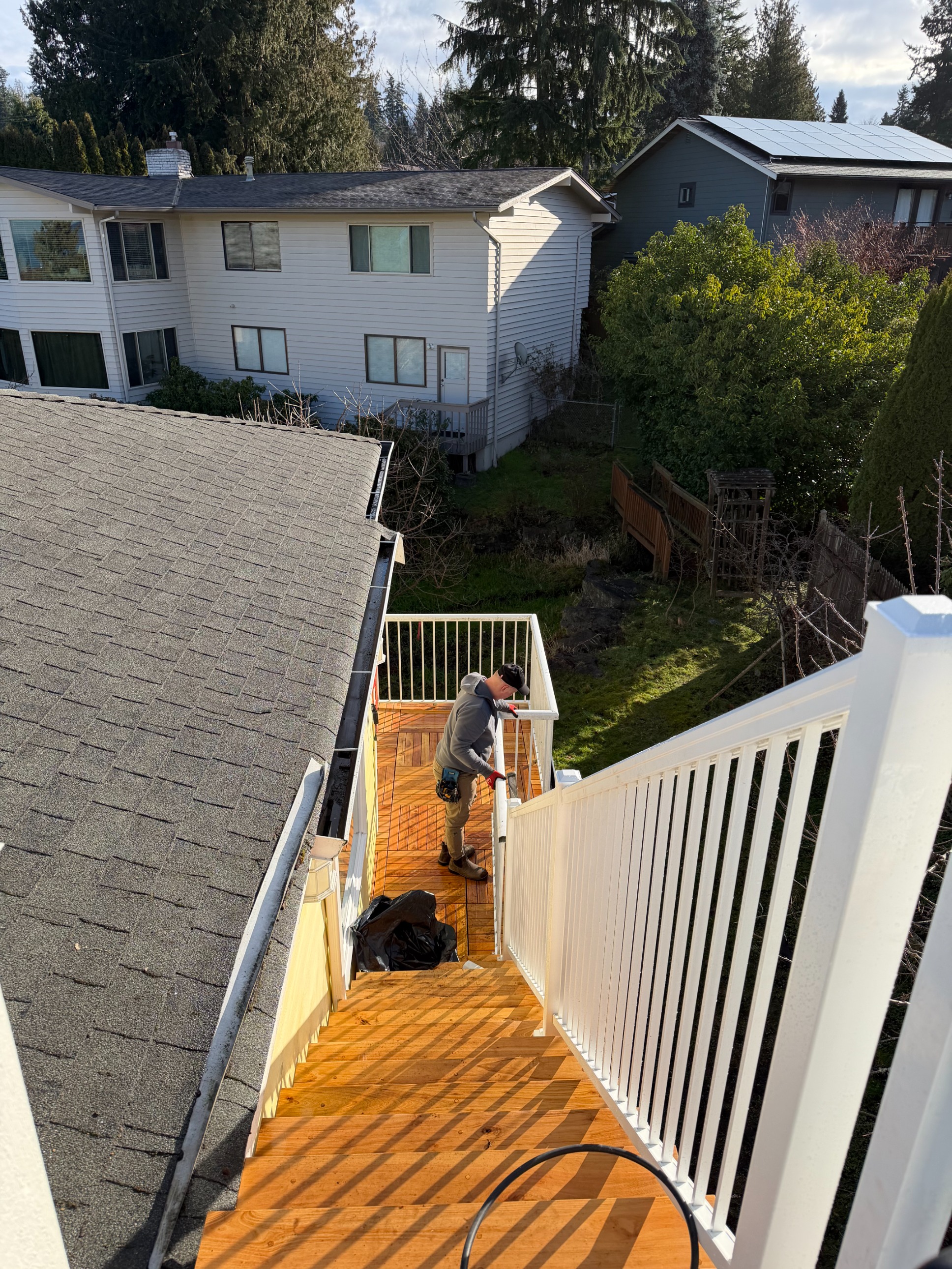 Eddie | Custom Rooftop Waterproof IPE Deck & Stair Reconstruction - 16