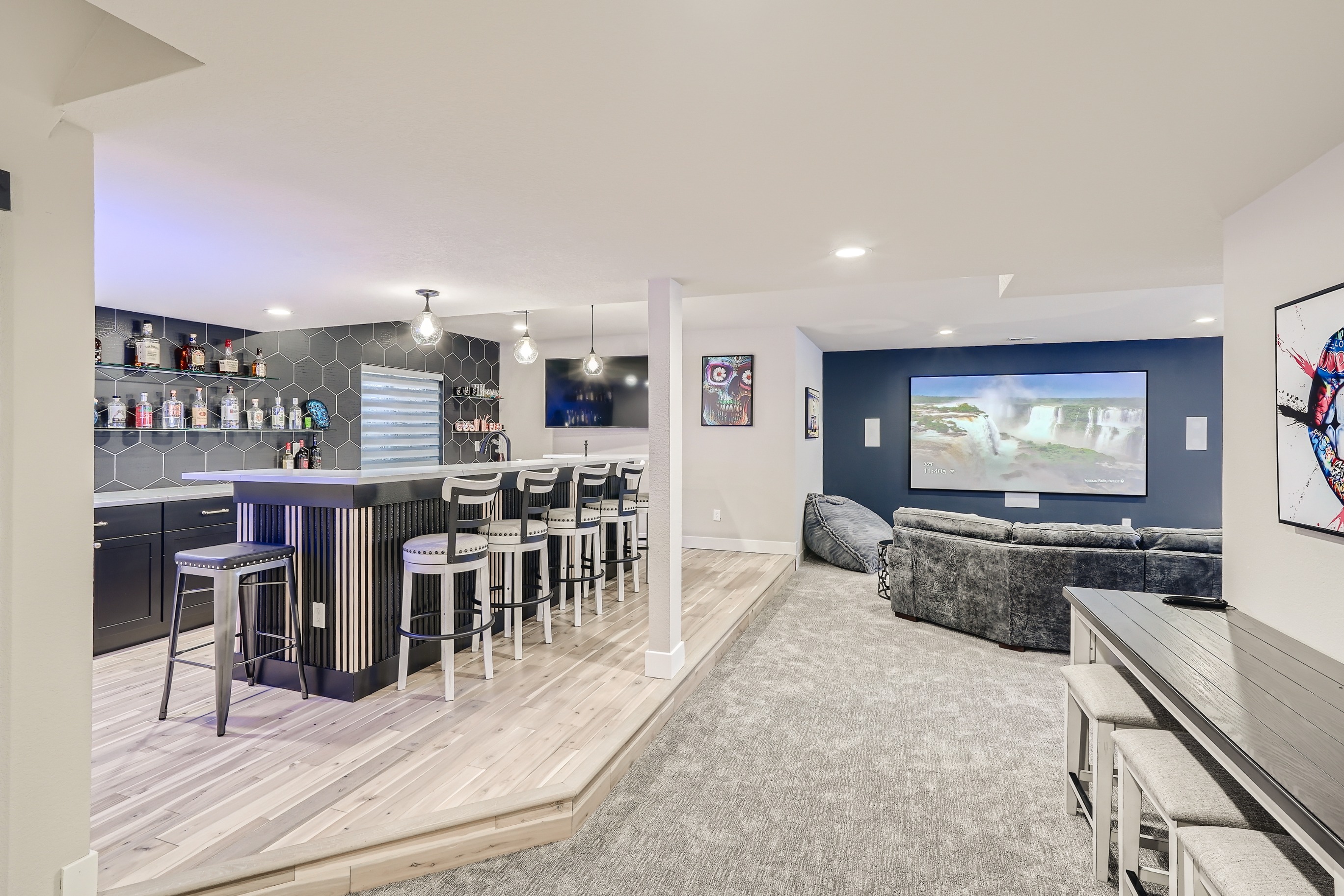 Darren | Luxury Basement Remodel with Custom Wet Bar & Entertainment Space - 3
