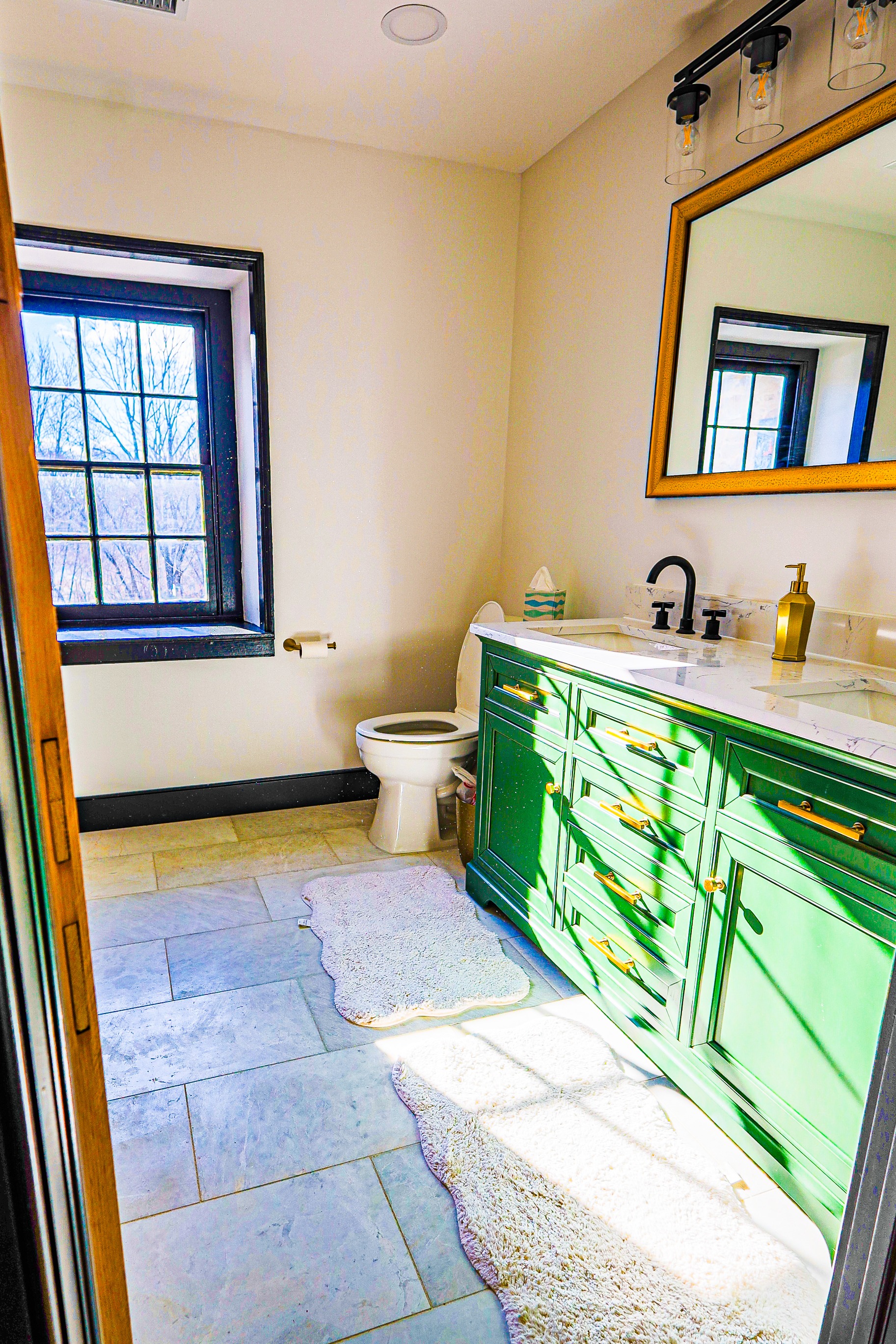 1800's Zionsville Farmhouse Guest Bathroom Renovation